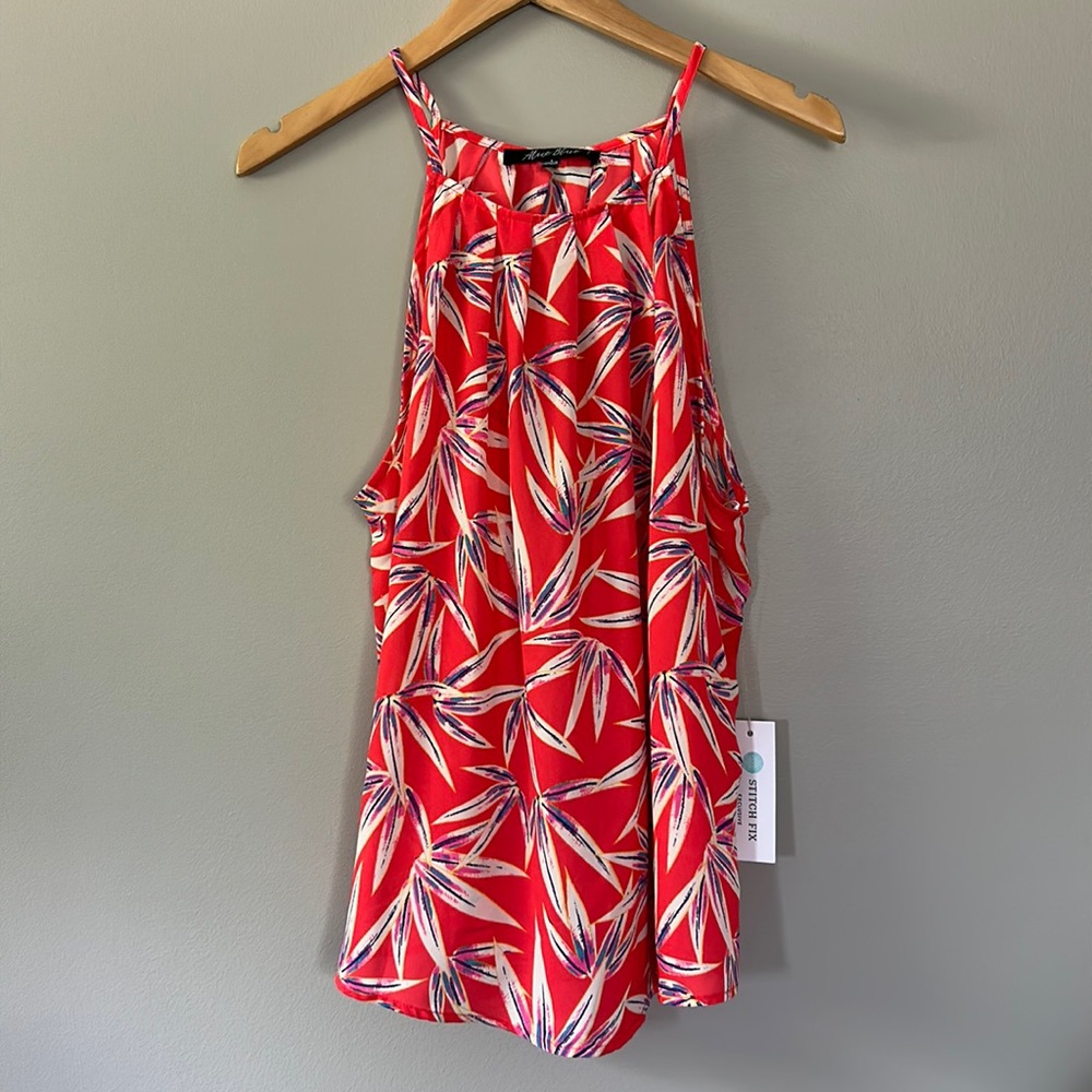 Alice Blue Havana Halter Tank Sz L‎ NWT